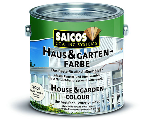 Saicos Haus & Garten-Farbe Weiß deckend 2001 0,75 l